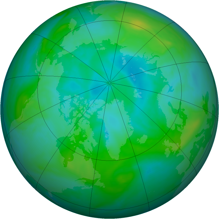 Arctic ozone map for 29 August 2006
